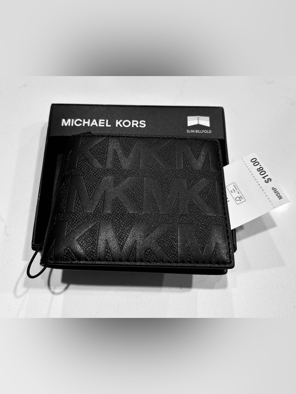 🩶🔥Michael Kors Black Monogram Slim Bifold Wallet (Brand new With tags)🩶🔥